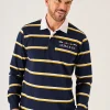 Quba & Co Dark Navy And Amber Quba And Co Lifestyle Rugby Shirt - Ade Sale