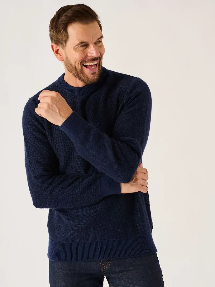 dark_navy_and_blue_lifest_2.webp Quba & Co Dark Navy And Blue Lifestyle Merino Rich Jumper - Hampton New