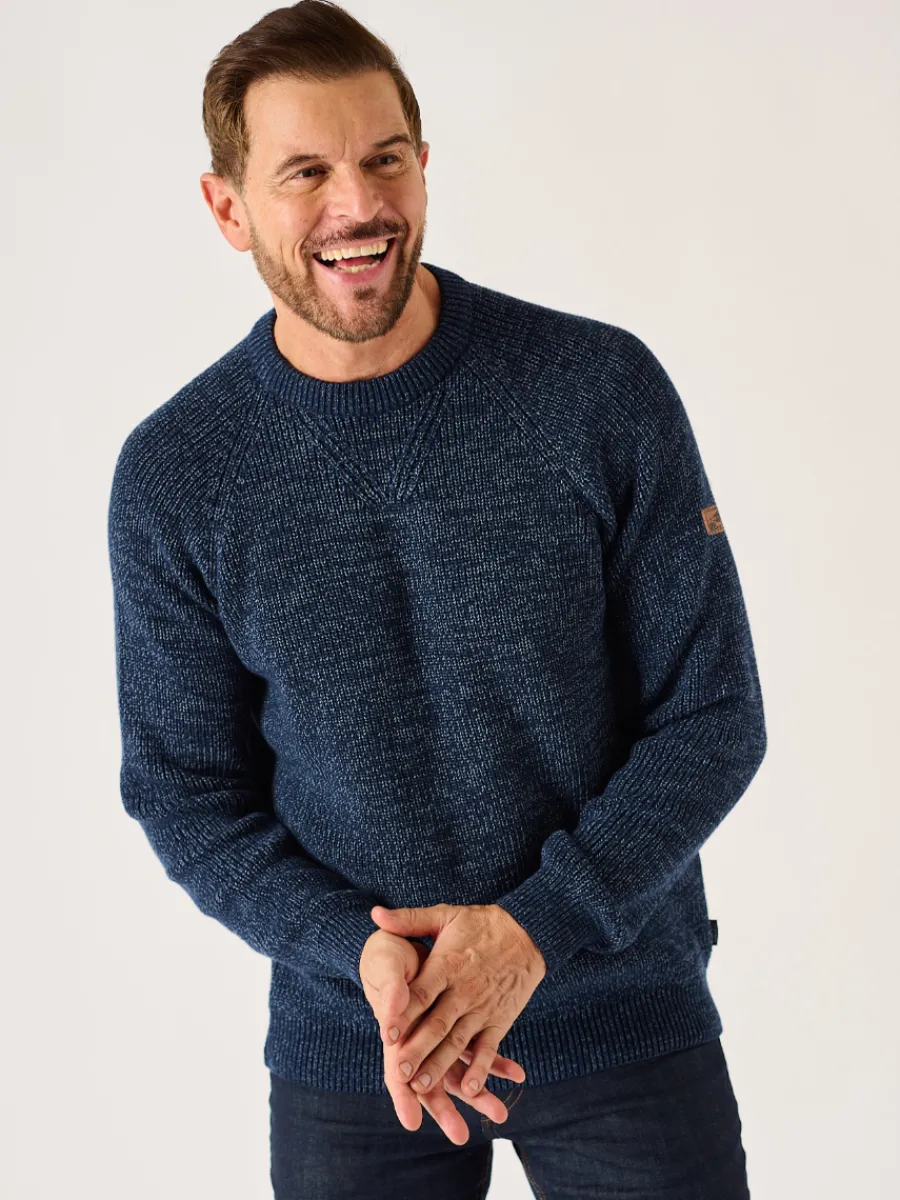 dark_navy_and_slate_twist_0.webp Quba & Co Dark Navy And Slate Twisted Yarn Crew Neck Jumper - Erling Sale