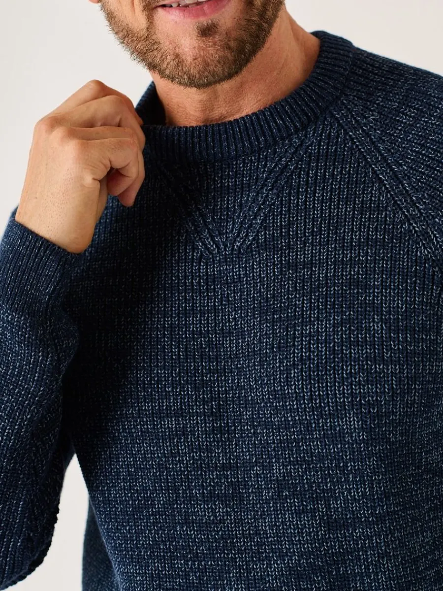 dark_navy_and_slate_twist_1.webp Quba & Co Dark Navy And Slate Twisted Yarn Crew Neck Jumper - Erling Sale