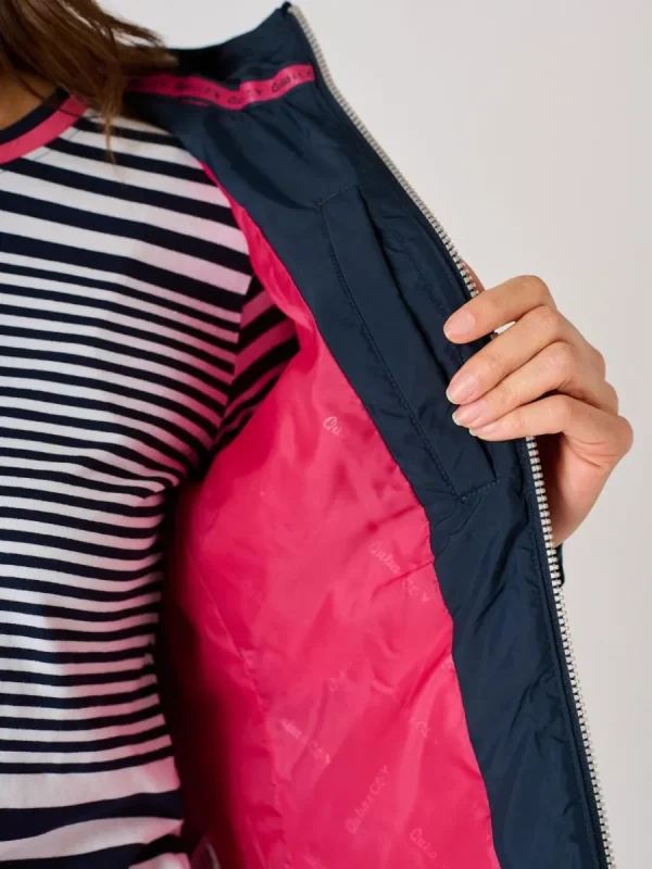 Quba & Co Dark Navy Blue Padded Hooded Jacket - Honey Outlet