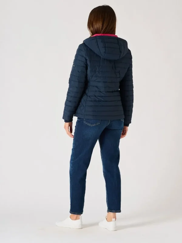 Quba & Co Dark Navy Blue Padded Hooded Jacket - Honey Outlet