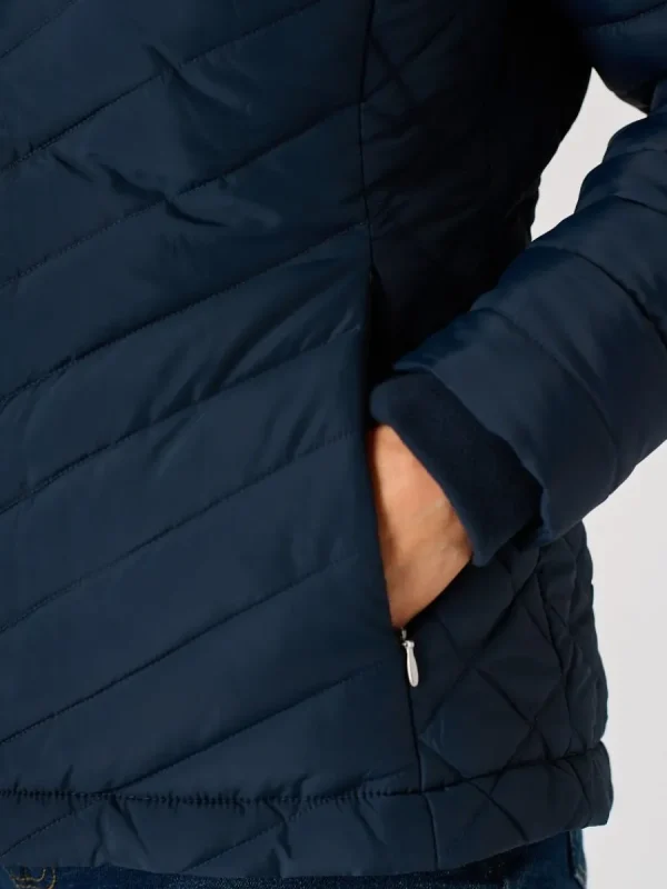 Quba & Co Dark Navy Blue Padded Hooded Jacket - Honey Outlet