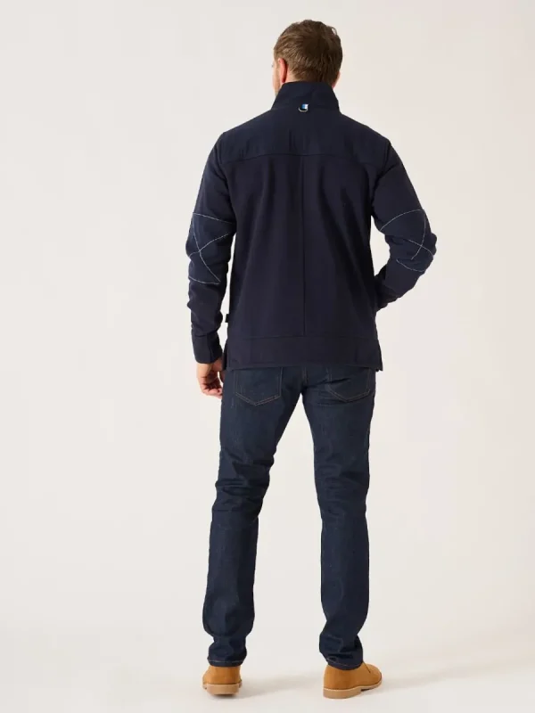 Quba & Co Dark Navy Lifestyle 1/4 Zip Pique Sweatshirt - Wilshire New