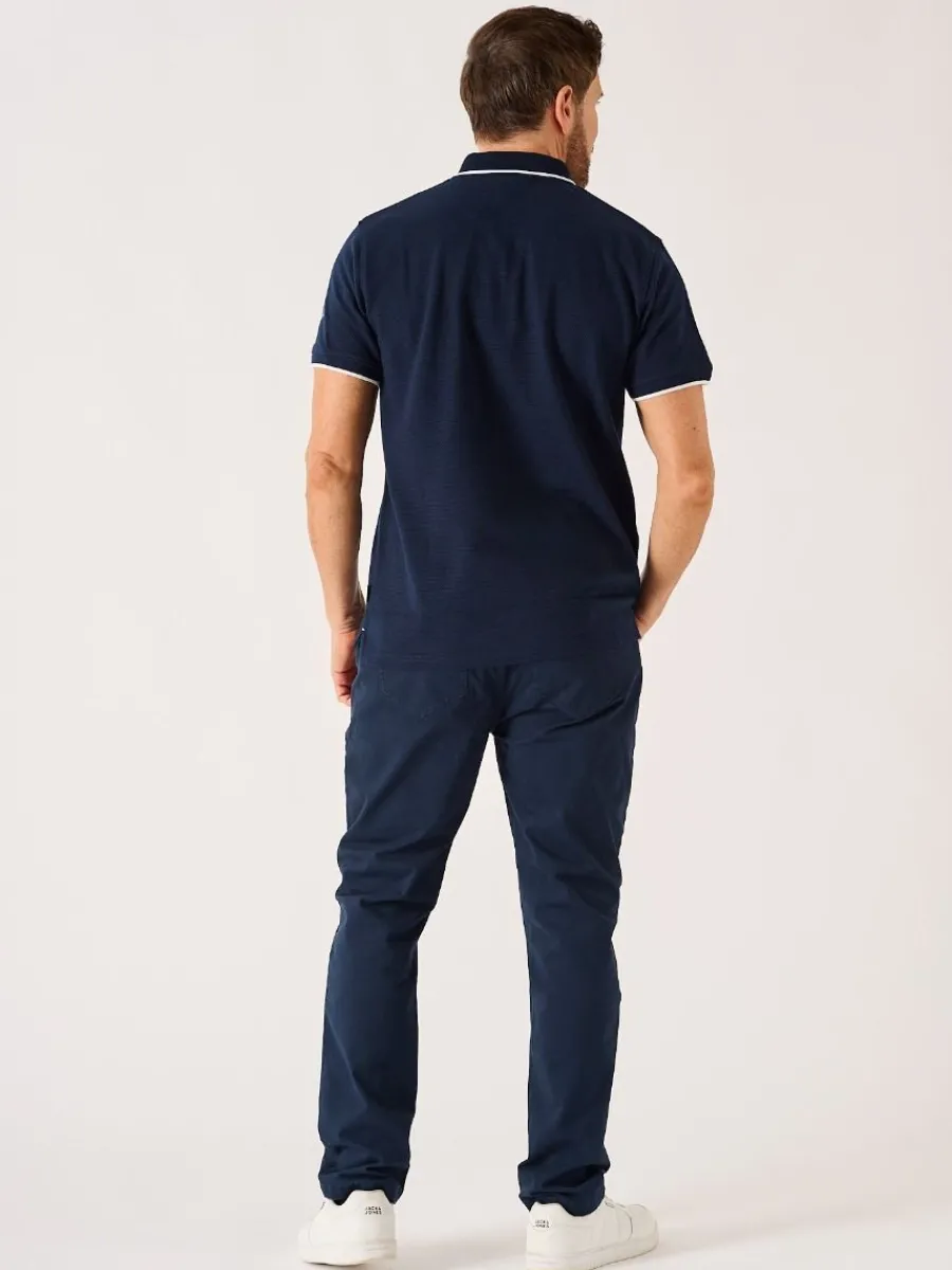 dark_navy_lifestyle_textu_5.webp Quba & Co Dark Navy Lifestyle Textured Polo Shirt - Hawker Online
