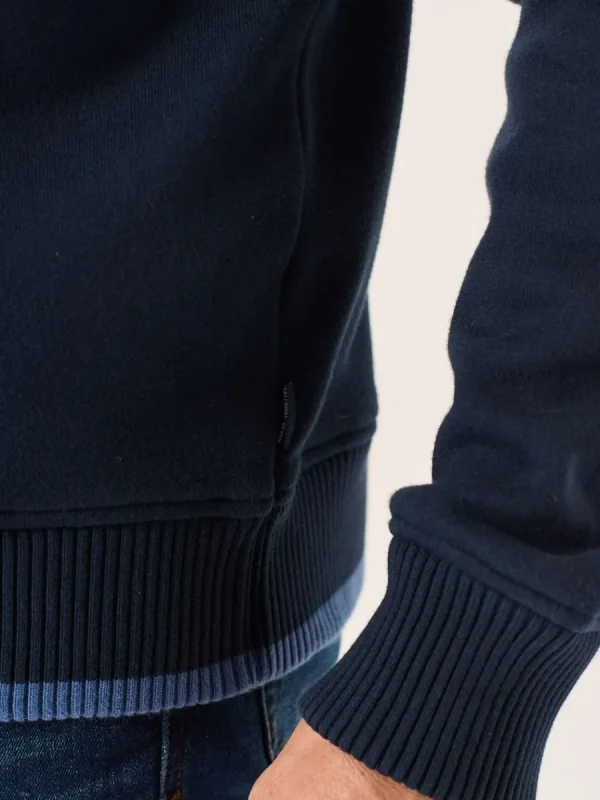 Quba & Co Dark Navy Lifestyle Windproof Zip Neck Jumper - Koltson Online