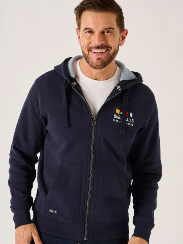Quba & Co Dark Navy Lifestyle Zip Thru Hoodie - Banx New