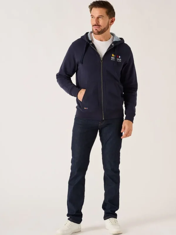 Quba & Co Dark Navy Lifestyle Zip Thru Hoodie - Banx New