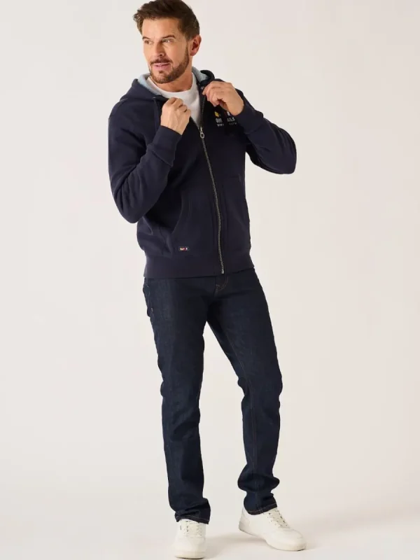 Quba & Co Dark Navy Lifestyle Zip Thru Hoodie - Banx New