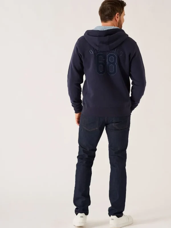 Quba & Co Dark Navy Lifestyle Zip Thru Hoodie - Banx New