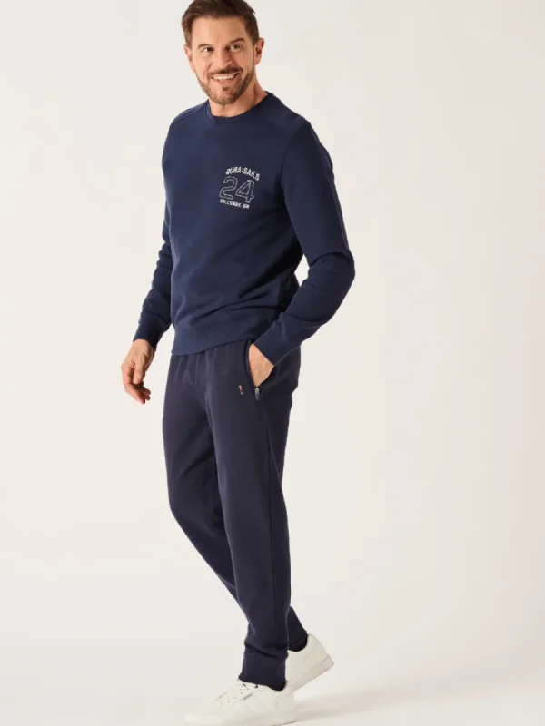 Quba & Co Dark Navy Men's Lifestyle Jog Pants - Jenkin Sale