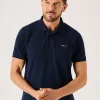 Quba & Co Dark Navy Quba And Co Lifestyle Textured Polo Shirt - Harton Outlet
