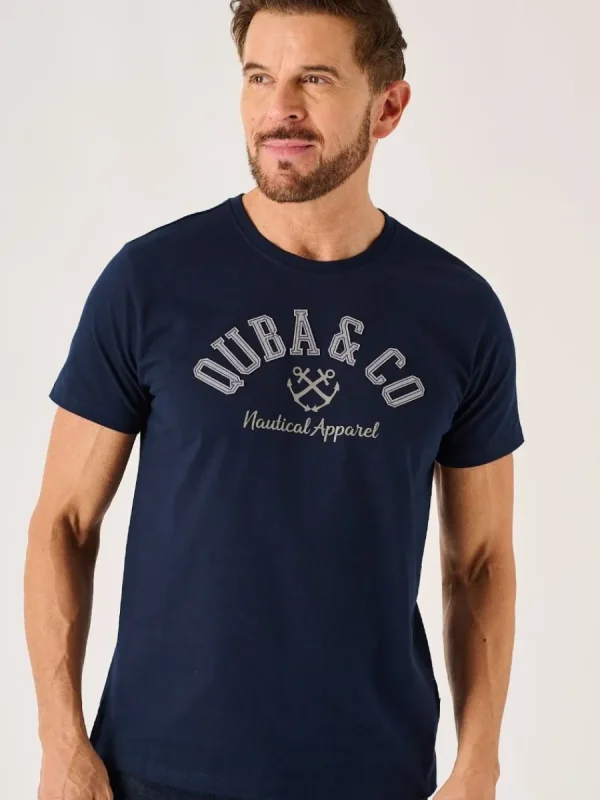 Quba & Co Dark Navy Quba And Co Lifestyle Nautical T-Shirt - Tarlock Hot