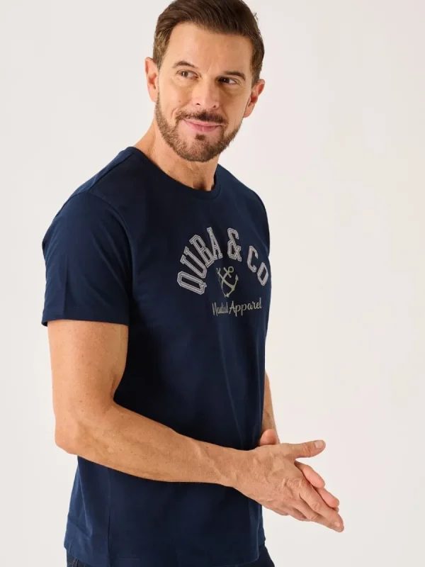 Quba & Co Dark Navy Quba And Co Lifestyle Nautical T-Shirt - Tarlock Hot