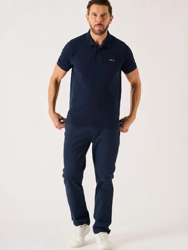 Quba & Co Dark Navy Quba And Co Lifestyle Textured Polo Shirt - Harton Outlet