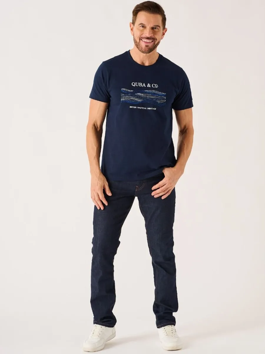 dark_navy_quba_and_co_lif_3.webp Quba & Co Dark Navy Quba And Co Lifestyle Graphic T-Shirt - Erst Clearance