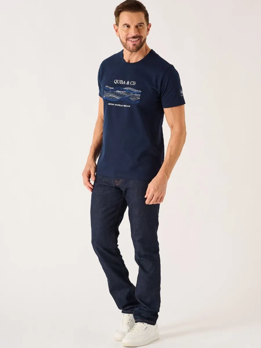 dark_navy_quba_and_co_lif_4.webp Quba & Co Dark Navy Quba And Co Lifestyle Graphic T-Shirt - Erst Clearance