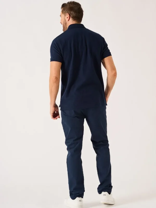 Quba & Co Dark Navy Quba And Co Lifestyle Textured Polo Shirt - Harton Outlet