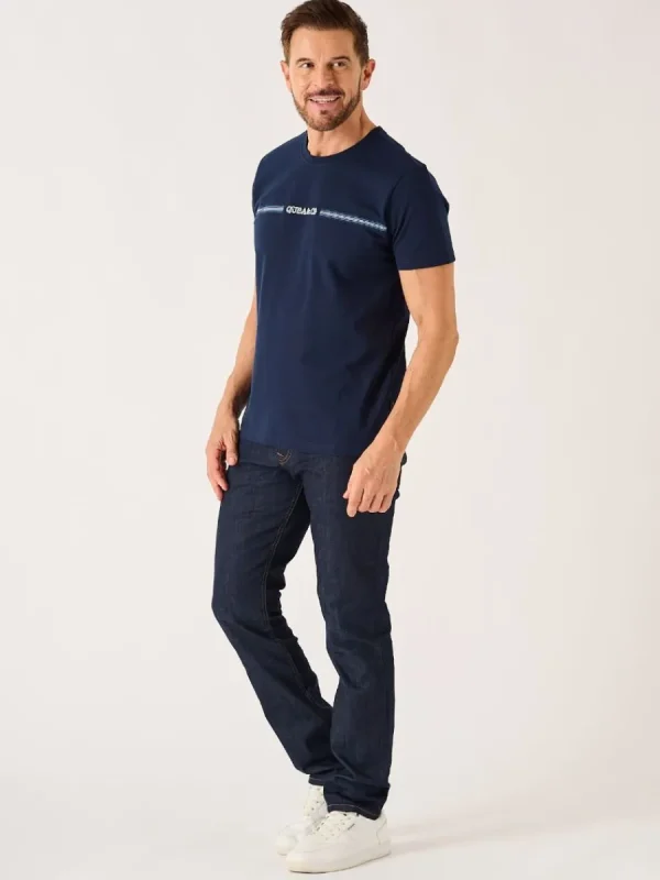 Quba & Co Dark Navy Quba And Co Logo Lifestyle T-Shirt - Mastern Clearance