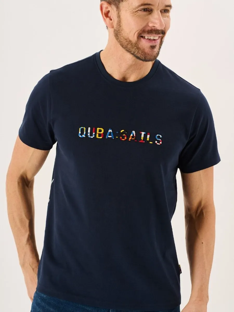 dark_navy_quba_sails_logo_0.webp Quba & Co Dark Navy Quba Sails Logo X-Series T-Shirt - Orlan Fashion
