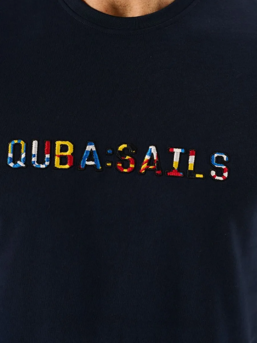 dark_navy_quba_sails_logo_1.webp Quba & Co Dark Navy Quba Sails Logo X-Series T-Shirt - Orlan Fashion