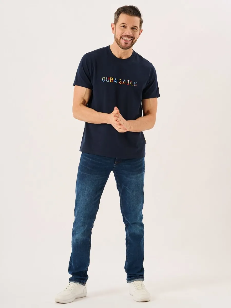 dark_navy_quba_sails_logo_5.webp Quba & Co Dark Navy Quba Sails Logo X-Series T-Shirt - Orlan Fashion