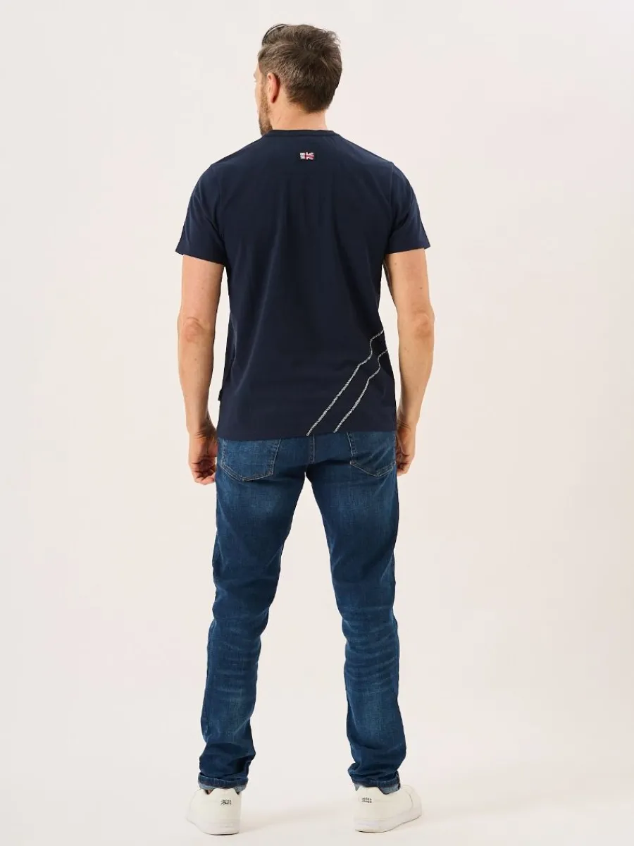 dark_navy_quba_sails_logo_8.webp Quba & Co Dark Navy Quba Sails Logo X-Series T-Shirt - Orlan Fashion