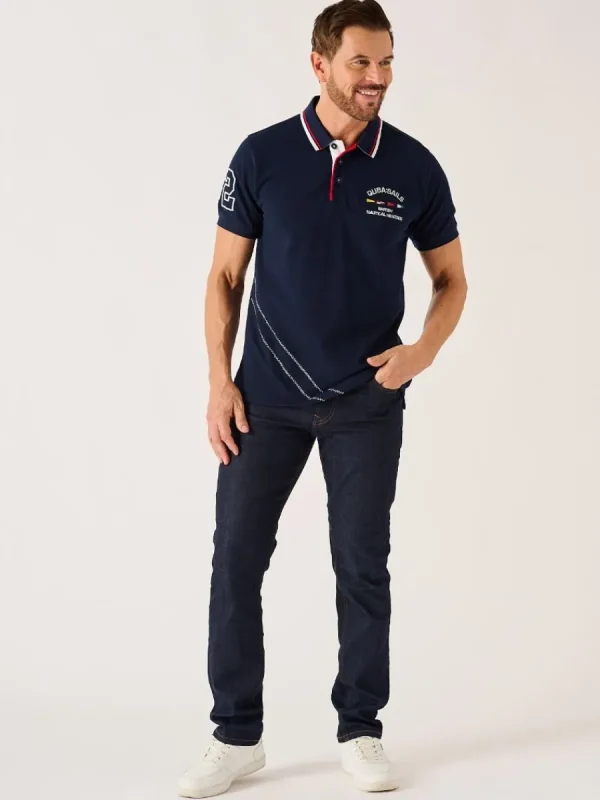 Quba & Co Dark Navy Quba Sails X-Series Polo Shirt - Parsen Outlet