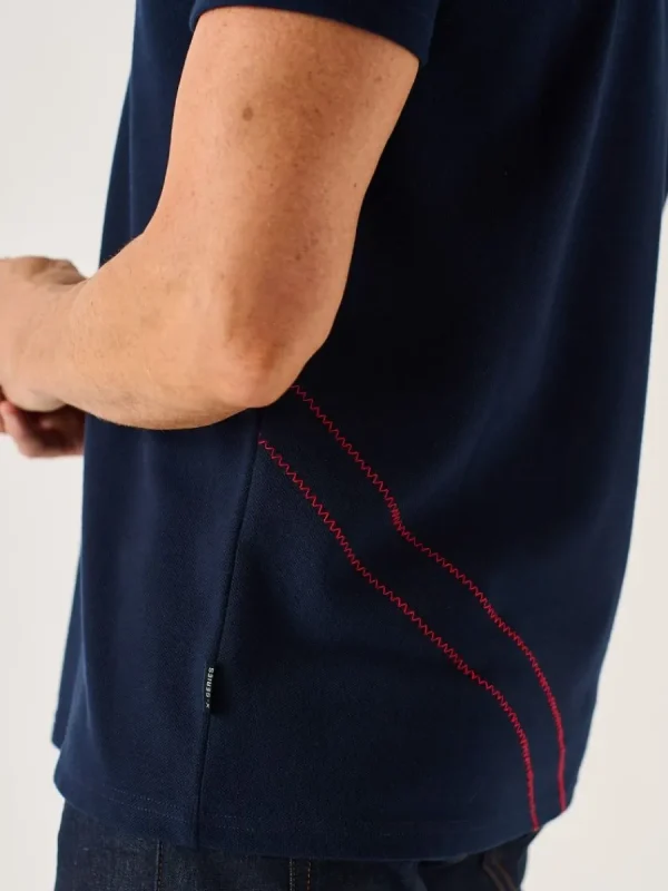 Quba & Co Dark Navy Quba Sails X-Series Pique T-Shirt - Leighton Fashion