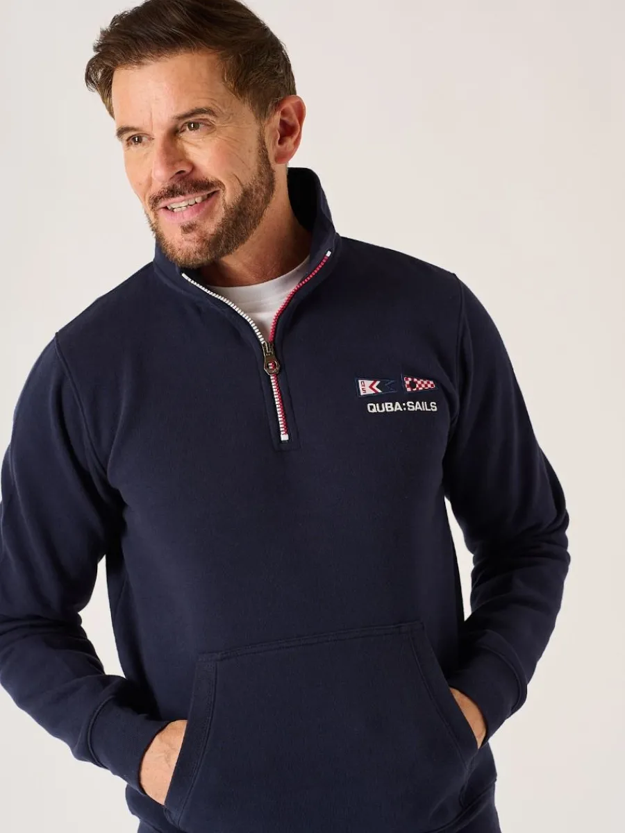dark_navy_xseries__zip_sw_0.webp Quba & Co Dark Navy X-Series 1/4 Zip Sweatshirt - Peakes Outlet