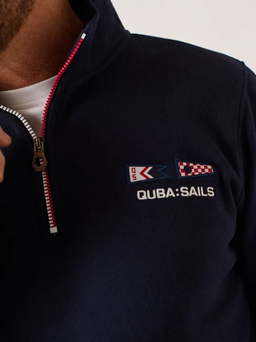 dark_navy_xseries__zip_sw_1.webp Quba & Co Dark Navy X-Series 1/4 Zip Sweatshirt - Peakes Outlet