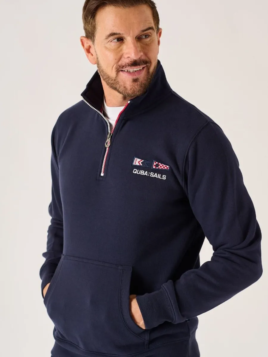 dark_navy_xseries__zip_sw_2.webp Quba & Co Dark Navy X-Series 1/4 Zip Sweatshirt - Peakes Outlet