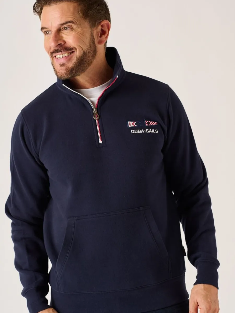 dark_navy_xseries__zip_sw_3.webp Quba & Co Dark Navy X-Series 1/4 Zip Sweatshirt - Peakes Outlet
