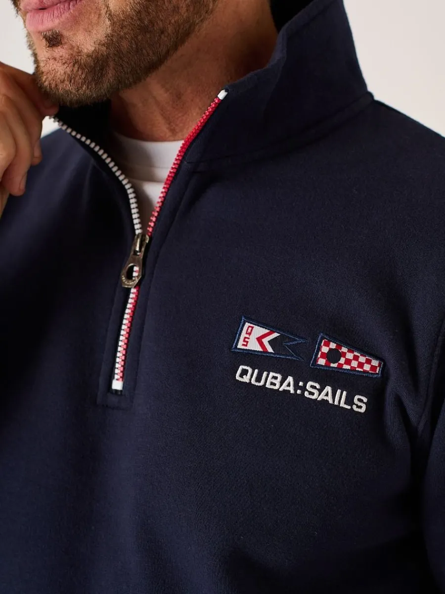 dark_navy_xseries__zip_sw_8.webp Quba & Co Dark Navy X-Series 1/4 Zip Sweatshirt - Peakes Outlet