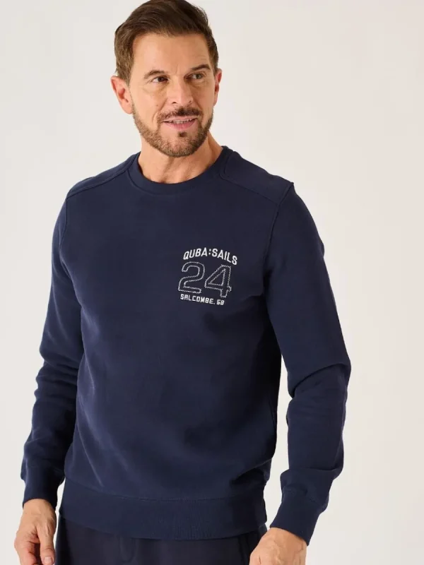 Quba & Co Dark Navy X-Series Crew Neck Sweatshirt - Spence Online