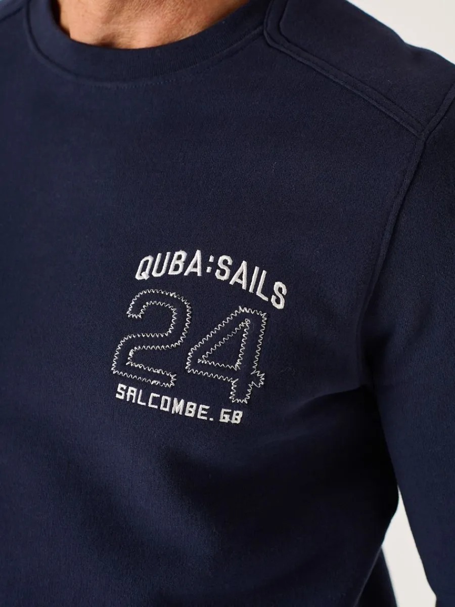 dark_navy_xseries_crew_ne_1.webp Quba & Co Dark Navy X-Series Crew Neck Sweatshirt - Spence Online