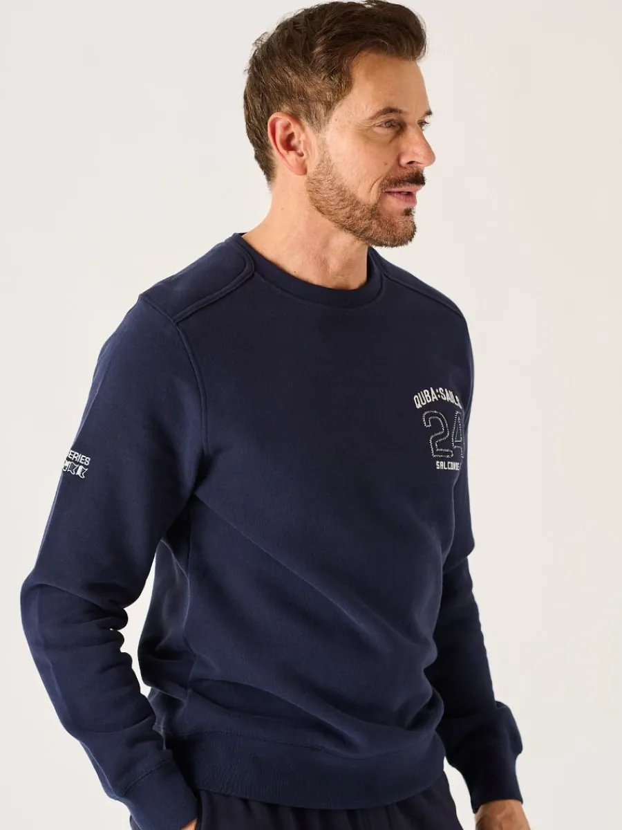 dark_navy_xseries_crew_ne_2.webp Quba & Co Dark Navy X-Series Crew Neck Sweatshirt - Spence Online