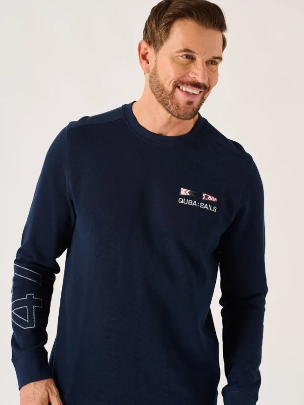 Quba & Co Dark Navy X-Series Long Sleeve Ribbed T-Shirt - Maynard Discount