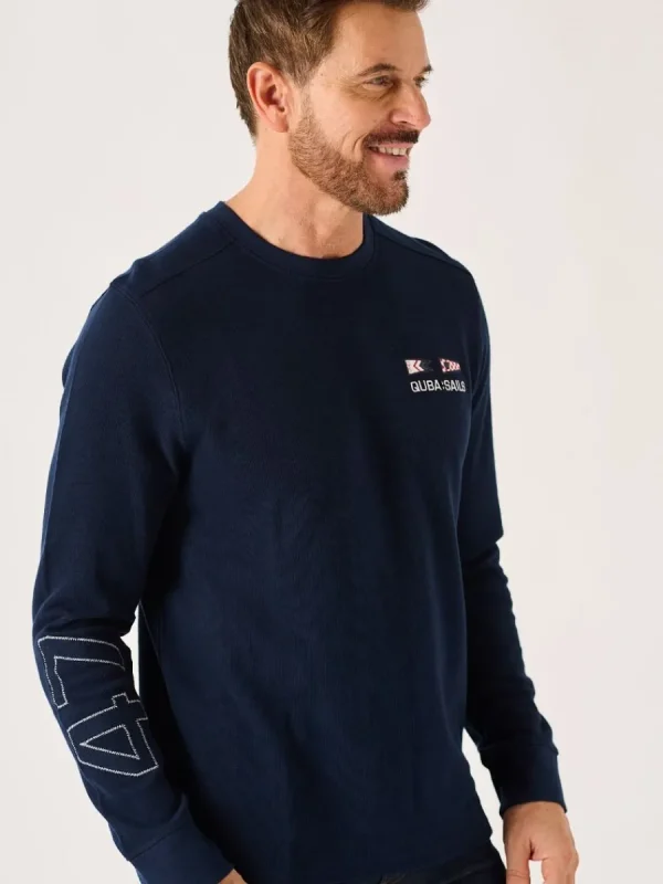 Quba & Co Dark Navy X-Series Long Sleeve Ribbed T-Shirt - Maynard Discount