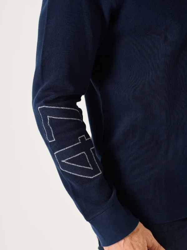 Quba & Co Dark Navy X-Series Long Sleeve Ribbed T-Shirt - Maynard Discount