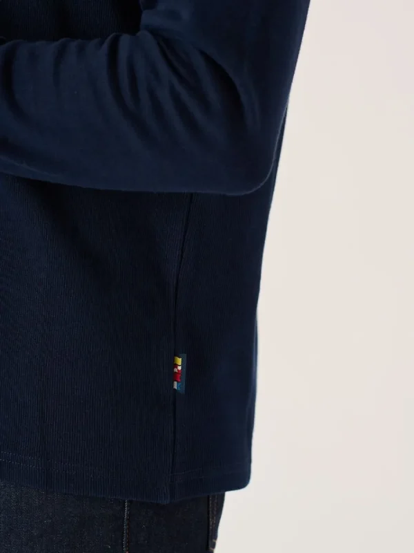 Quba & Co Dark Navy X-Series Long Sleeve Ribbed T-Shirt - Maynard Discount