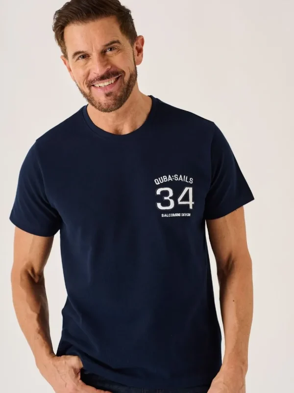 Quba & Co Dark Navy X-Series Pique Quba Sails T-Shirt - Lawton Outlet