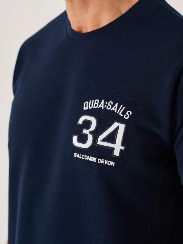 Quba & Co Dark Navy X-Series Pique Quba Sails T-Shirt - Lawton Outlet