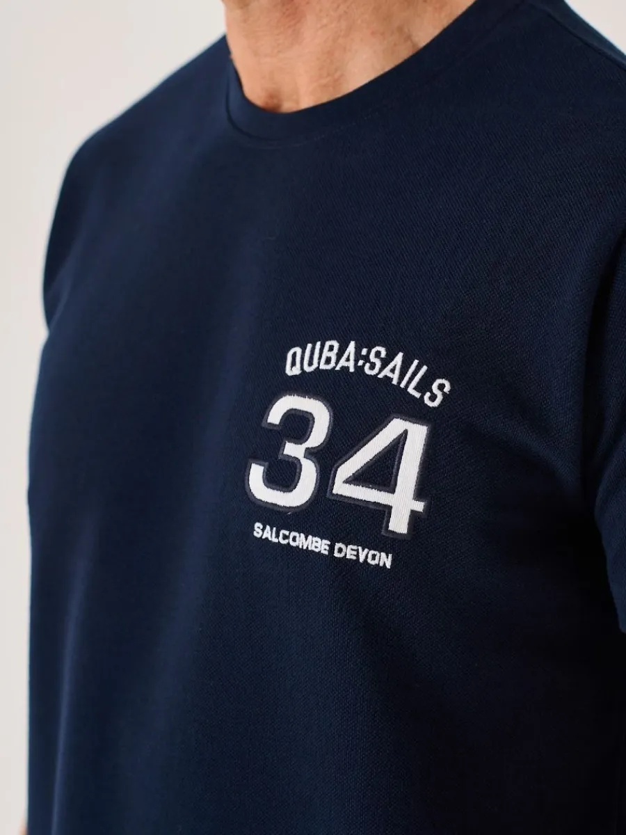 dark_navy_xseries_pique_q_1.webp Quba & Co Dark Navy X-Series Pique Quba Sails T-Shirt - Lawton Outlet