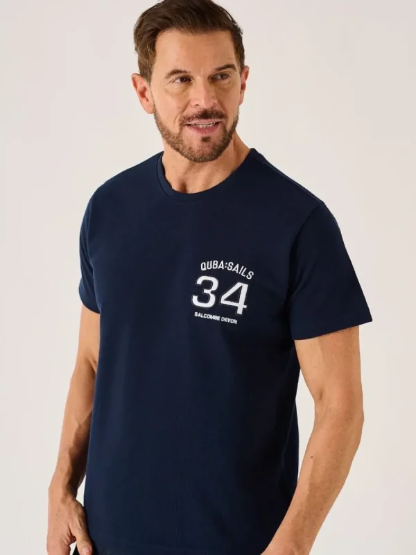 Quba & Co Dark Navy X-Series Pique Quba Sails T-Shirt - Lawton Outlet