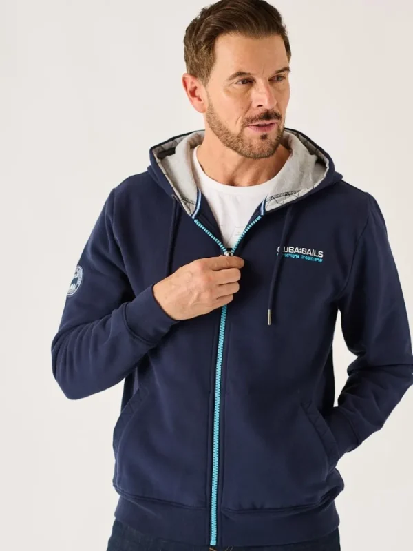 Quba & Co Dark Navy X-Series Zip Through Hoodie - Elkan Discount