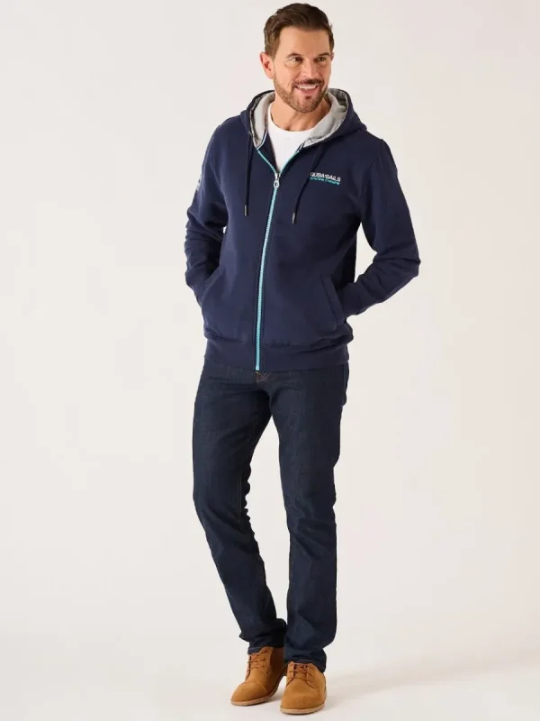 Quba & Co Dark Navy X-Series Zip Through Hoodie - Elkan Discount