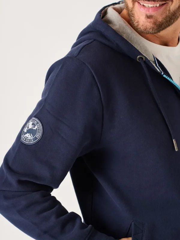 Quba & Co Dark Navy X-Series Zip Through Hoodie - Elkan Discount