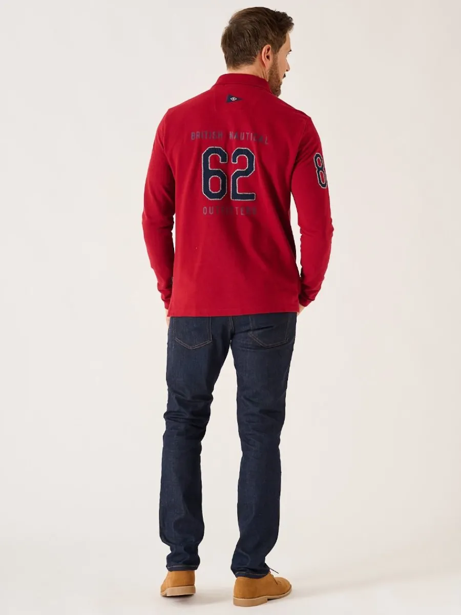 dark_red_long_sleeve_xser_6.webp Quba & Co Dark Red Long Sleeve X-Series Polo Shirt - Drexler New