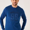 Quba & Co Dark Teal Long Sleeve Lifestyle Quba And Co T-Shirt - Senton Sale